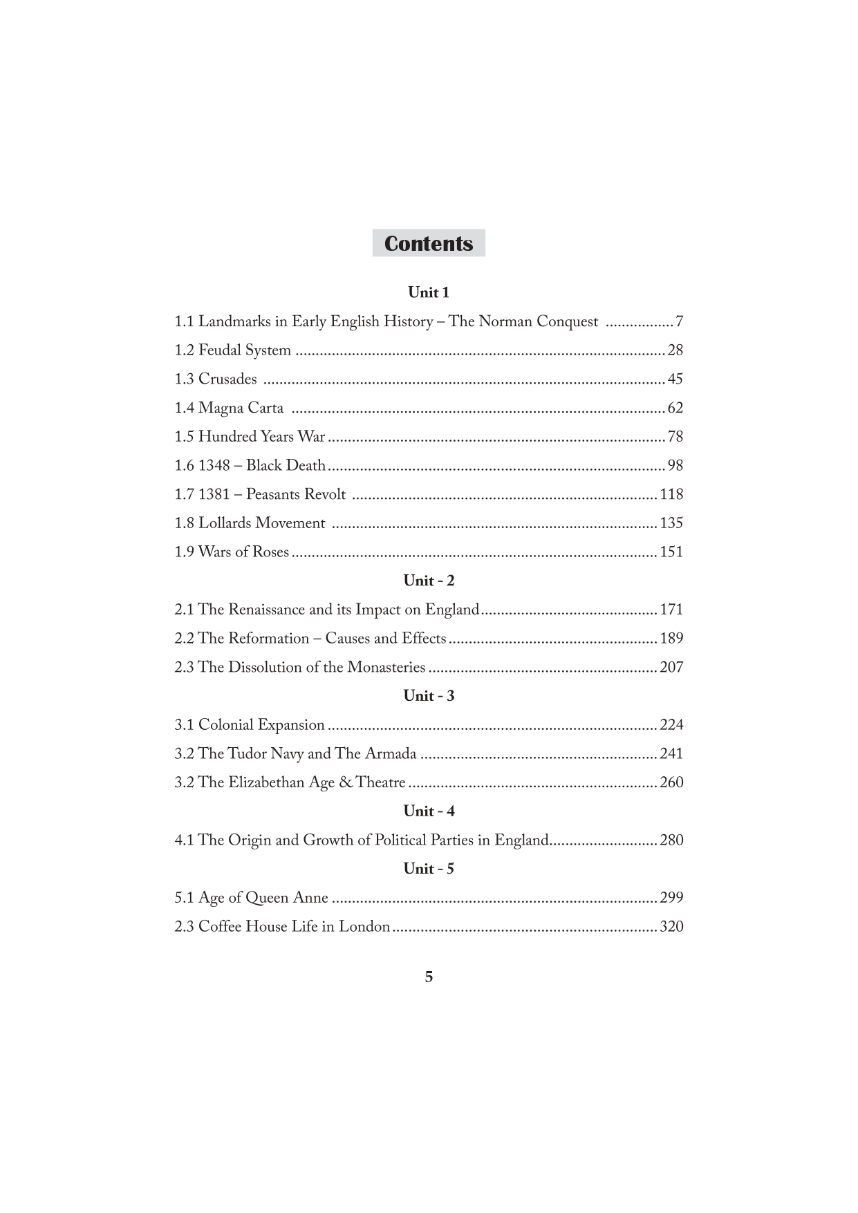 Social History of England - Sem 1 - Periyar University